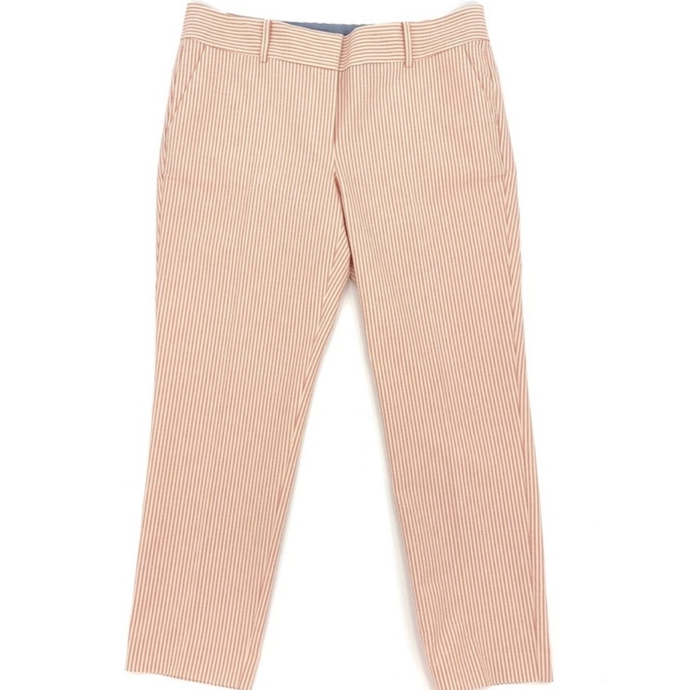 Ann Taylor Cropped Striped Seersucker Pants